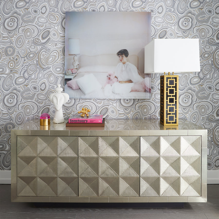   Nickel-Plated Faceted Sideboard | Oroa.com