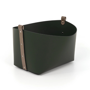   Leather Strapped Basket | Oroa.com