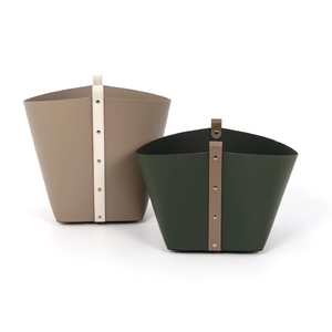   Leather Strapped Basket | Oroa.com