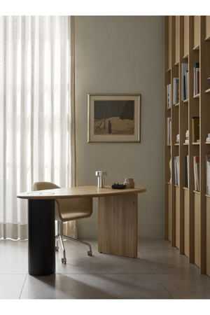   Hidden Storage Oak Desk | Oroa.com