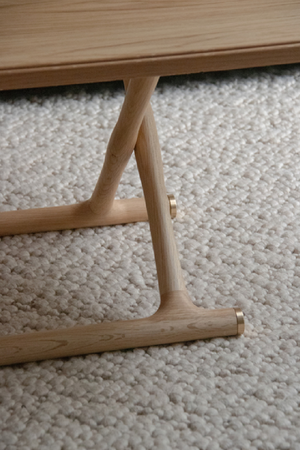   Oiled Wood Foldable Lounge Table | Oroa.com