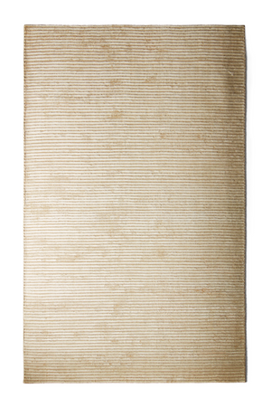   Beige Ribbed Fabric Rug | Oroa.com