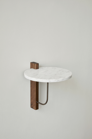   White Marble Wall Shelf M | Oroa.com