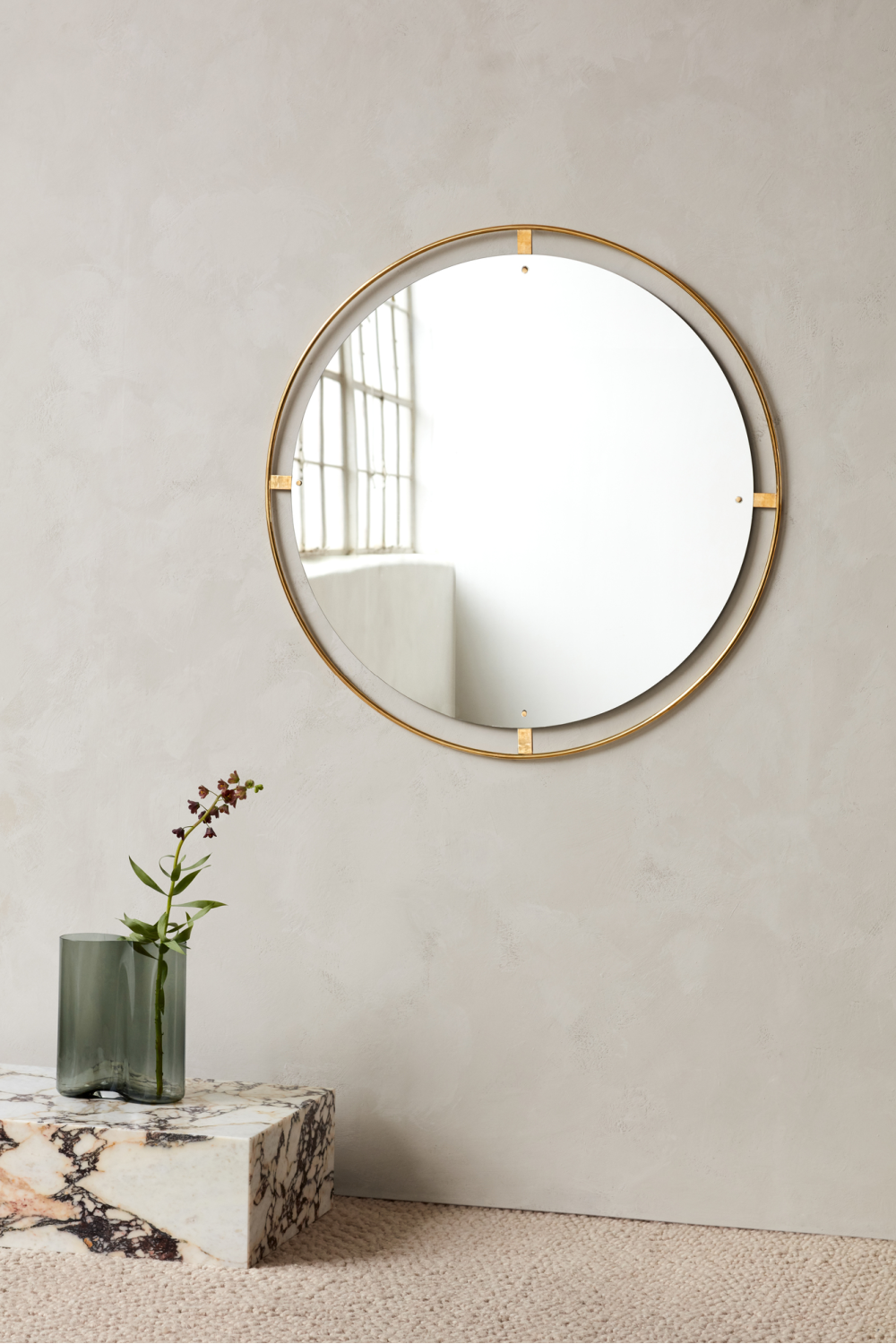   Round Brass Mirror L | Oroa.com
