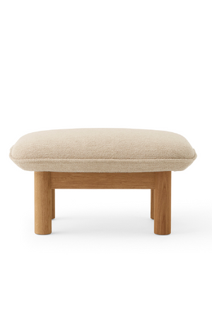   Cushioned Wooden Ottoman | Oroa.com