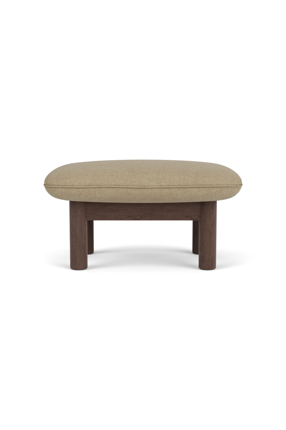   Cushioned Wooden Ottoman | Oroa.com