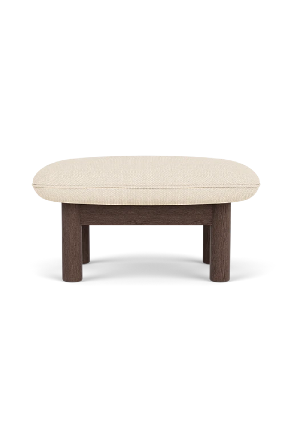   Cushioned Wooden Ottoman | Oroa.com