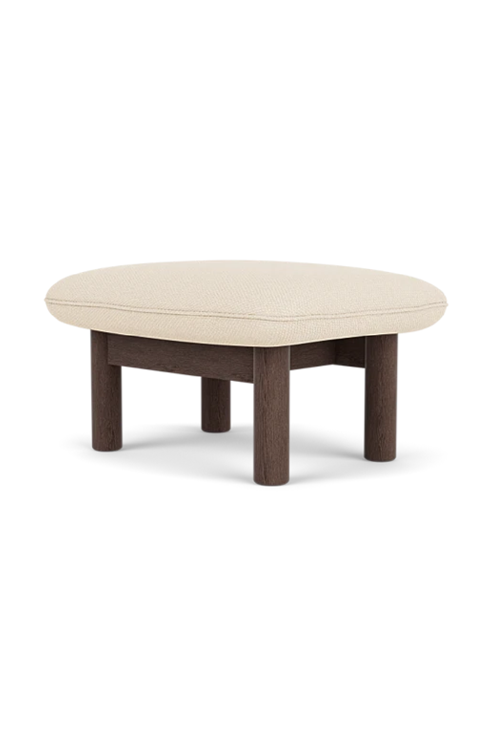   Cushioned Wooden Ottoman | Oroa.com