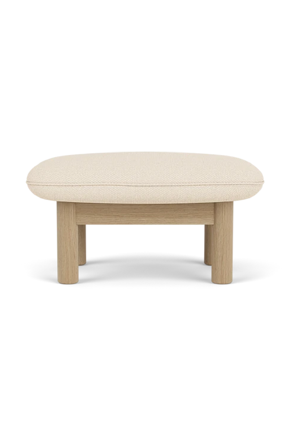   Cushioned Wooden Ottoman | Oroa.com