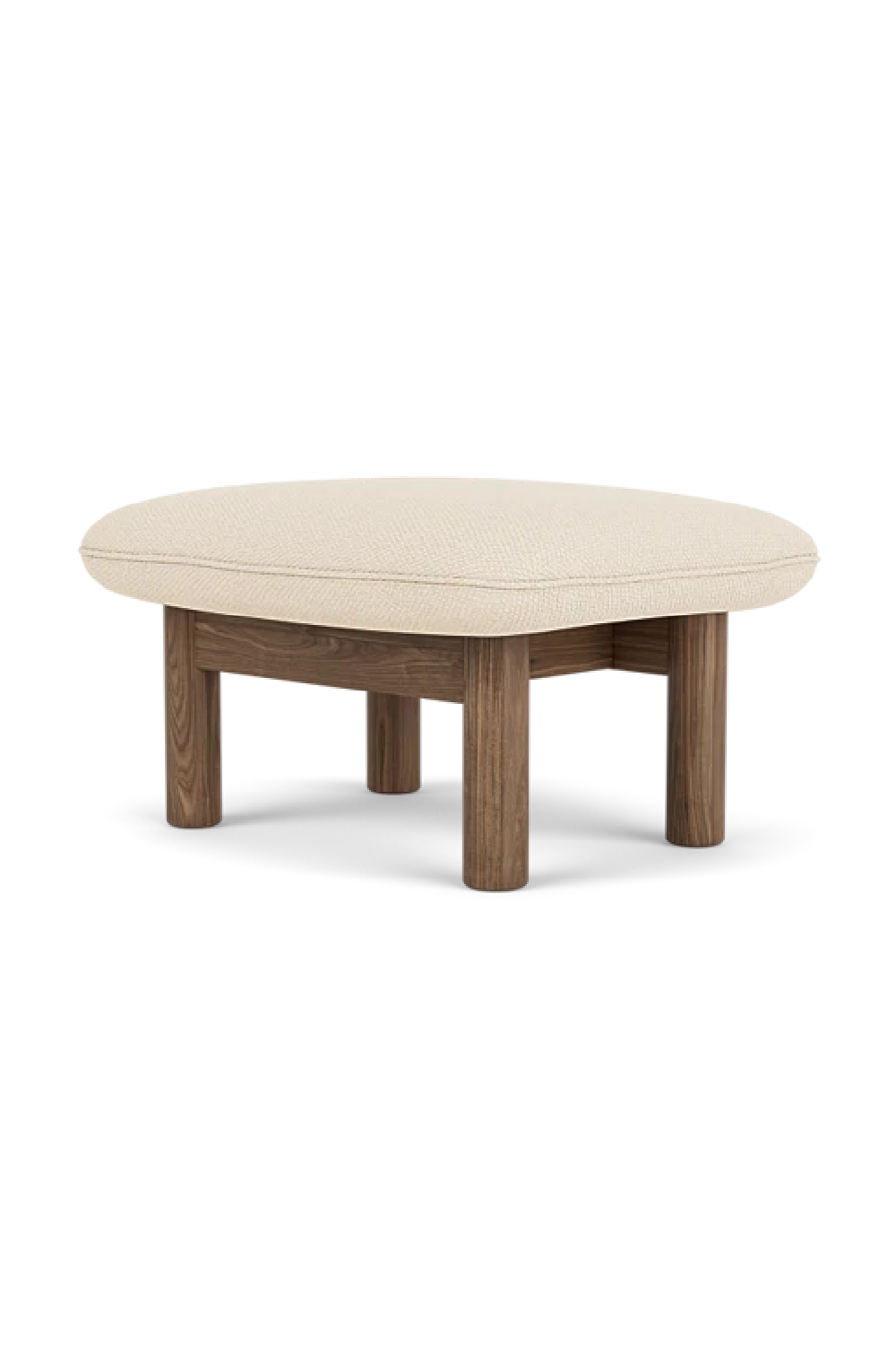   Cushioned Wooden Ottoman | Oroa.com