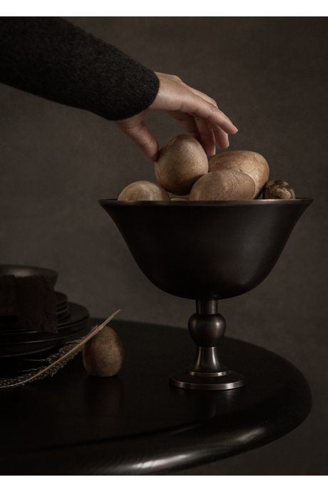   Brown Bronzed Footed Bowl | Oroa.com