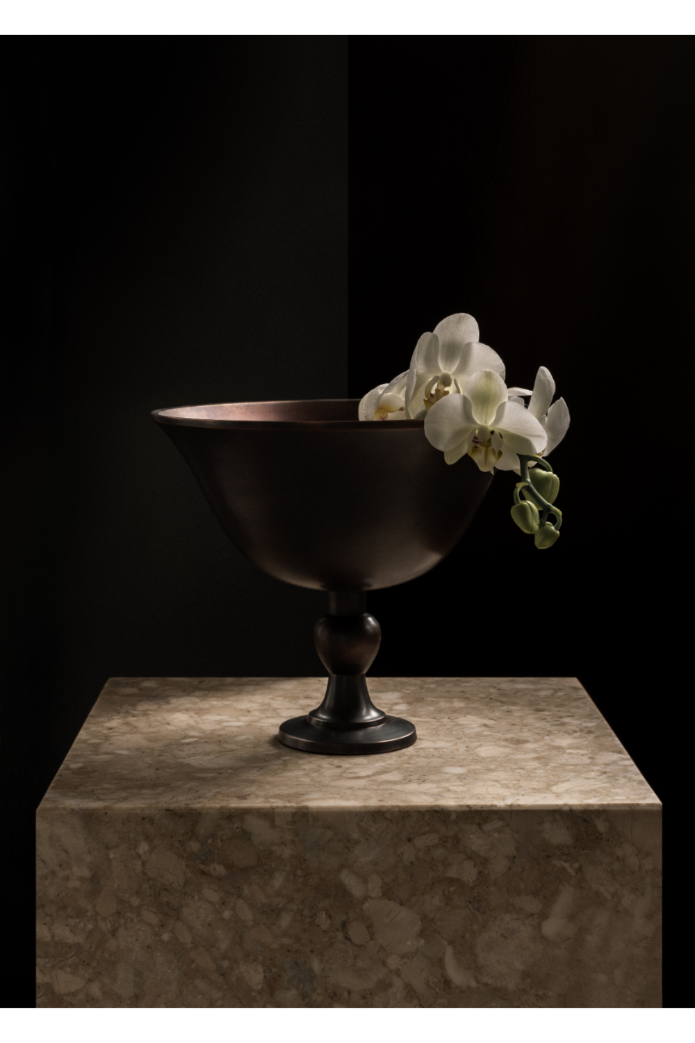   Brown Bronzed Footed Bowl | Oroa.com