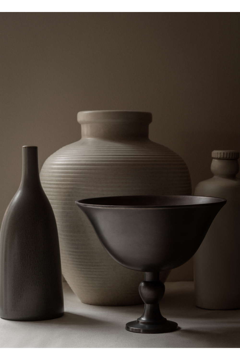   Brown Bronzed Footed Bowl | Oroa.com