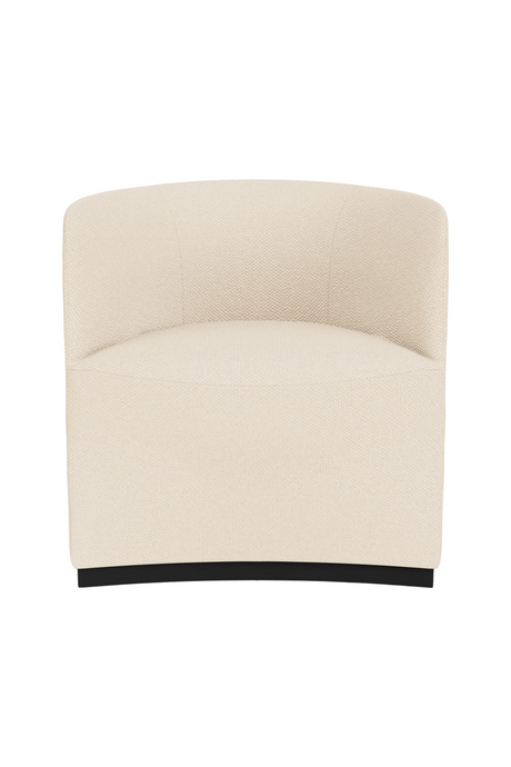   Beige Boucle Low-Back Club Chair | Oroa.com
