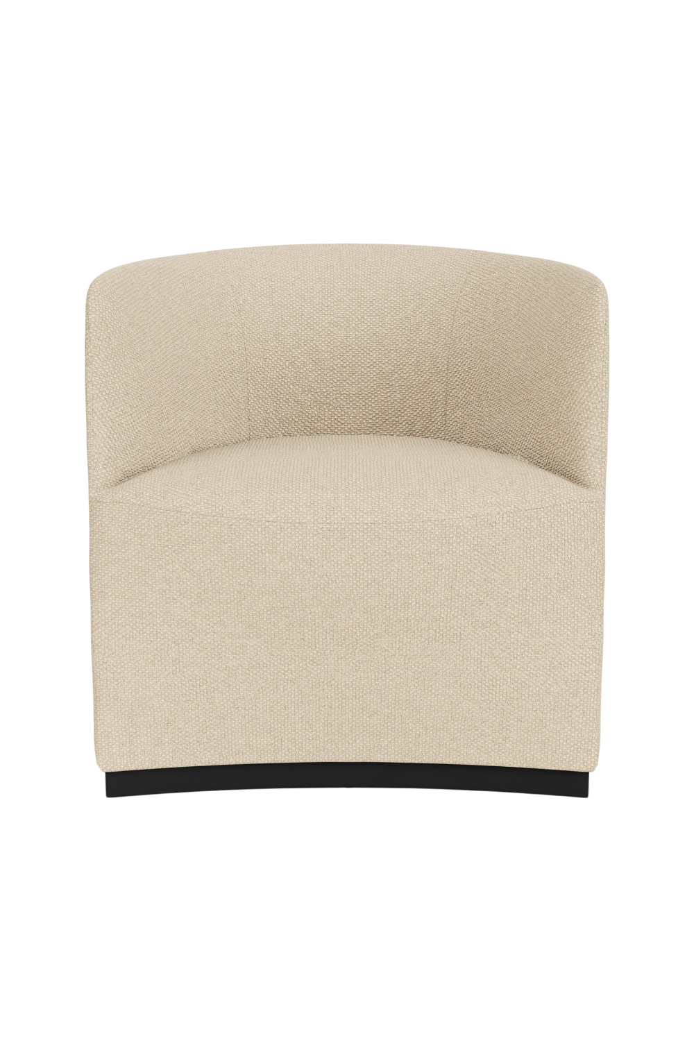   Beige Boucle Low-Back Club Chair | Oroa.com
