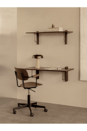   Aluminum Base Oak Swivel Chair | Oroa.com