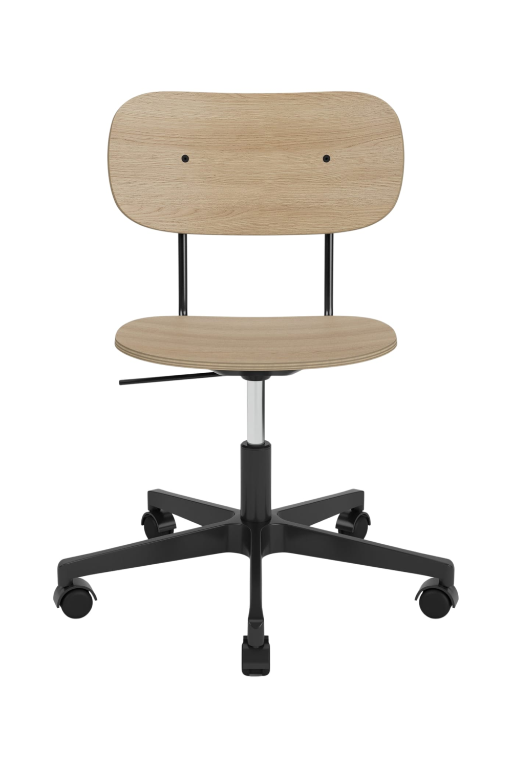   Aluminum Base Oak Swivel Chair | Oroa.com
