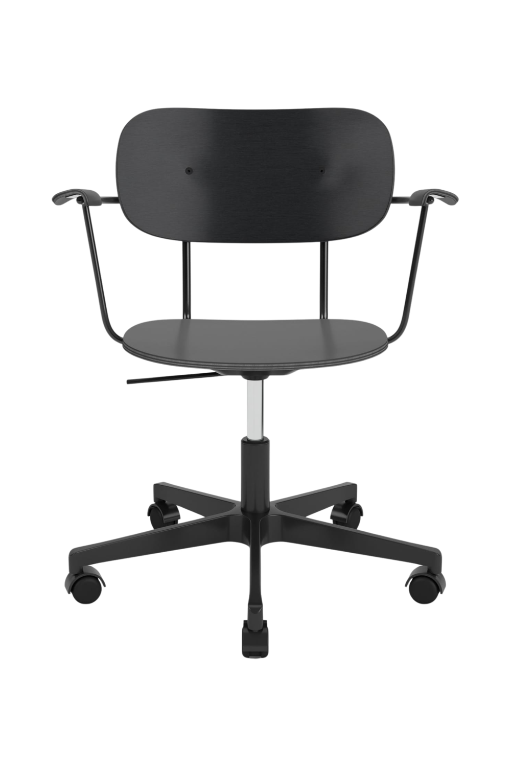   Aluminum Base Oak Swivel Chair | Oroa.com