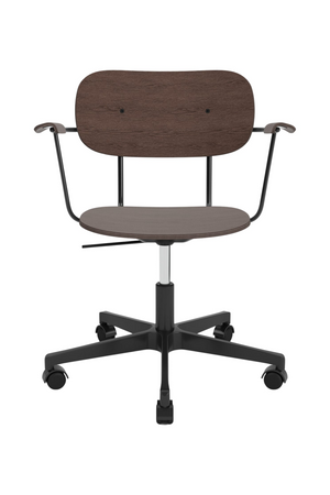   Aluminum Base Oak Swivel Chair | Oroa.com