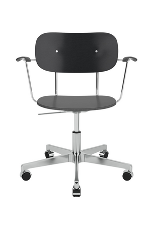   Aluminum Base Oak Swivel Chair | Oroa.com