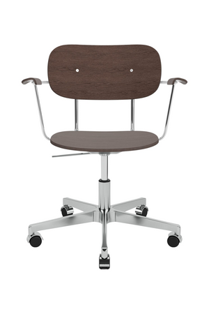   Aluminum Base Oak Swivel Chair | Oroa.com