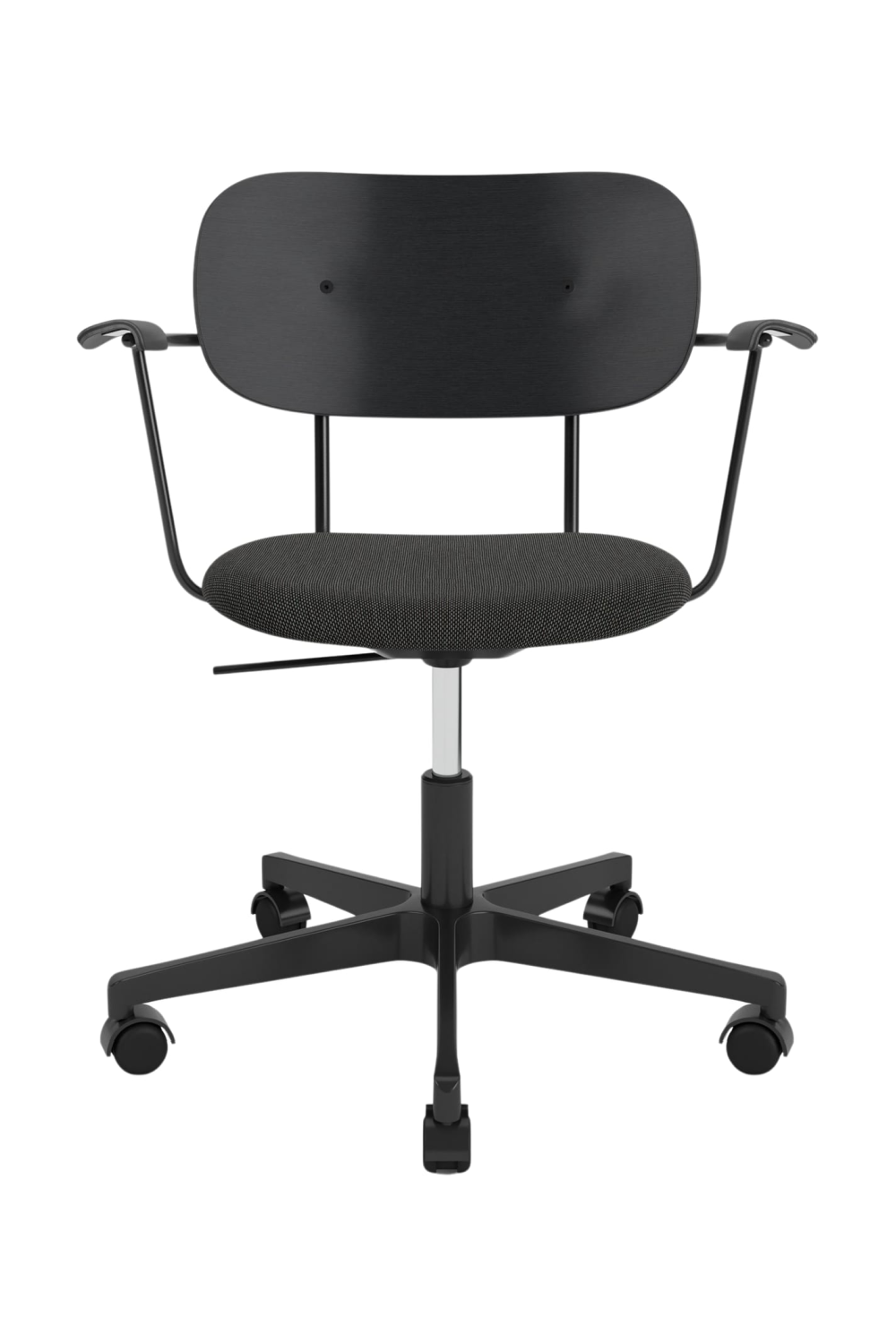   Padded Seat Black Swivel Armchair | Oroa.com