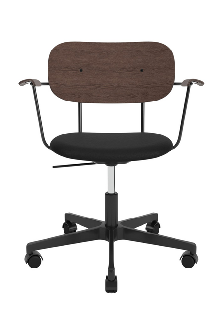   Padded Seat Black Swivel Armchair | Oroa.com