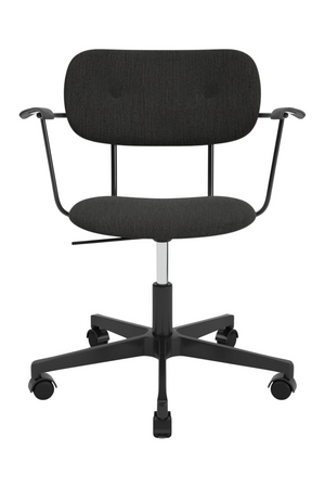   Upholstered Black Swivel Armchair | Oroa.com