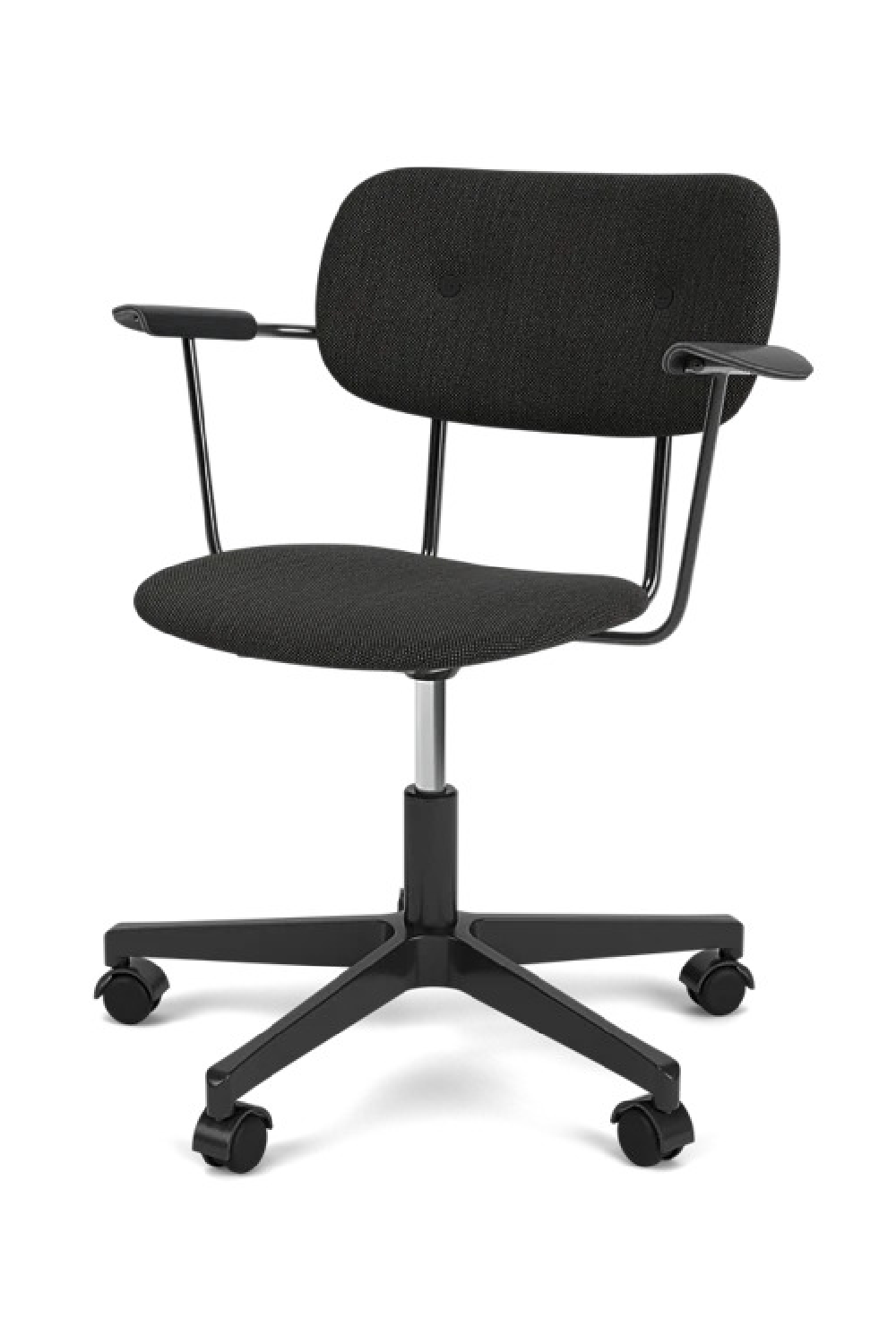   Upholstered Black Swivel Armchair | Oroa.com