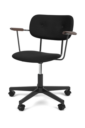   Upholstered Black Swivel Armchair | Oroa.com