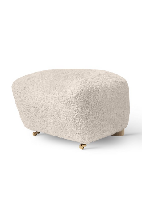   Oak Leg Upholstered Ottoman | Oroa.com