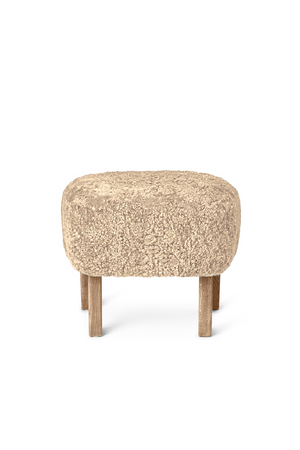   Oak Base Upholstered Ottoman | Oroa.com