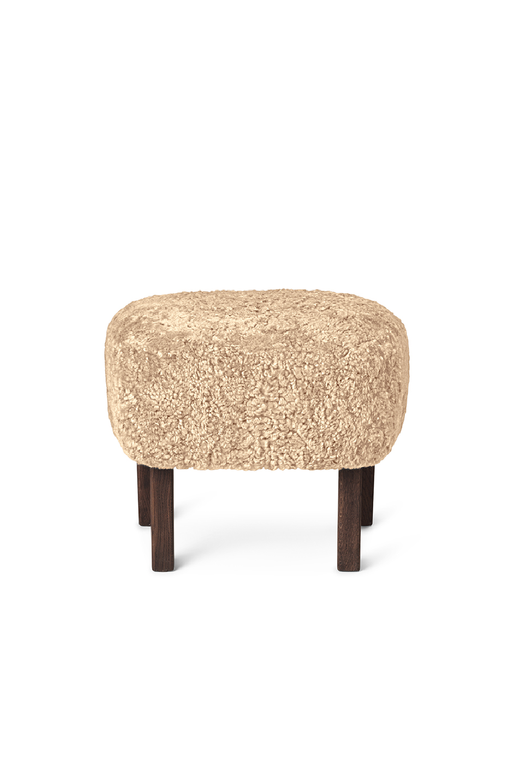   Oak Base Upholstered Ottoman | Oroa.com