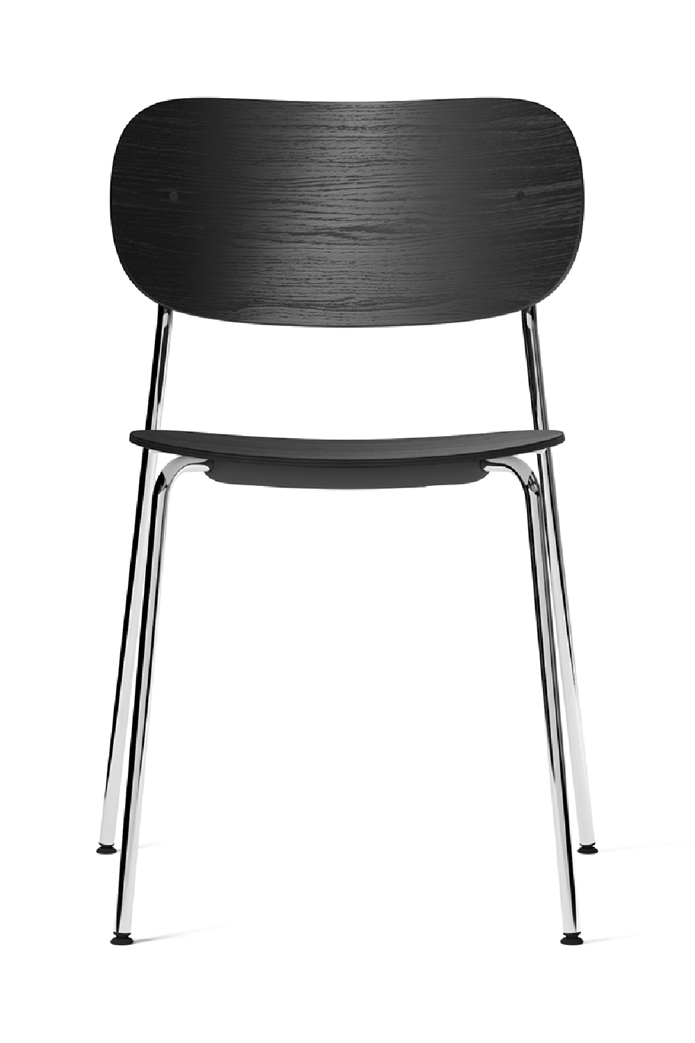   Chrome Base Oak Dining Chair | Oroa.com