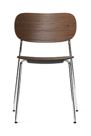  Chrome Base Oak Dining Chair | Oroa.com