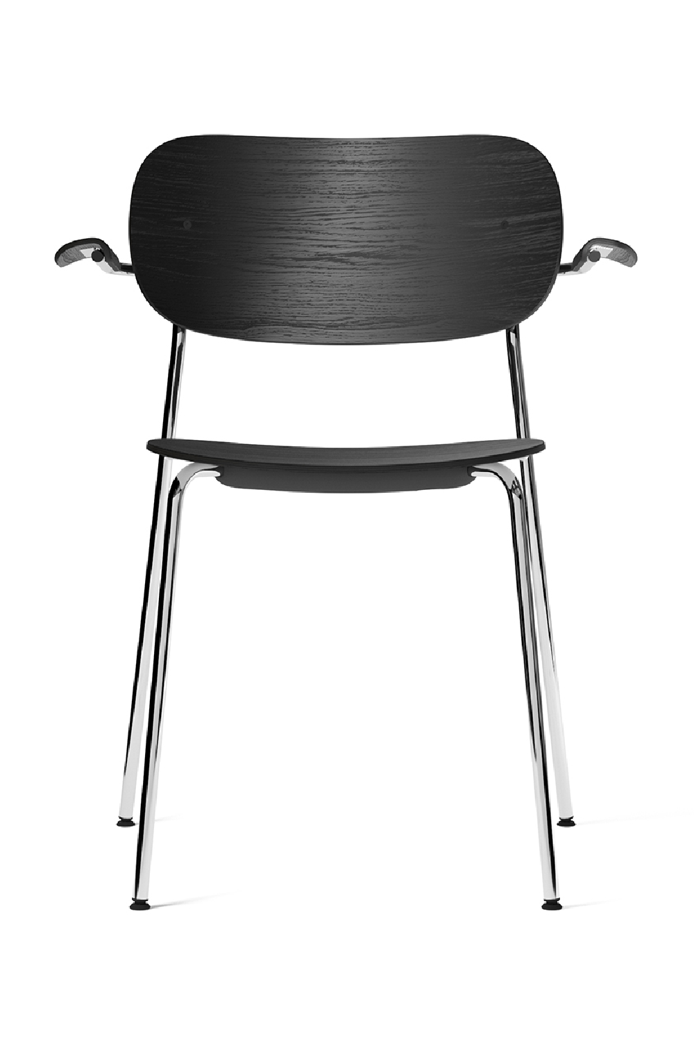   Chrome Base Oak Dining Armchair | Oroa.com