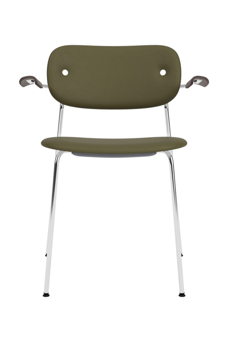   Chrome Padded Dining Armchair | Oroa.com