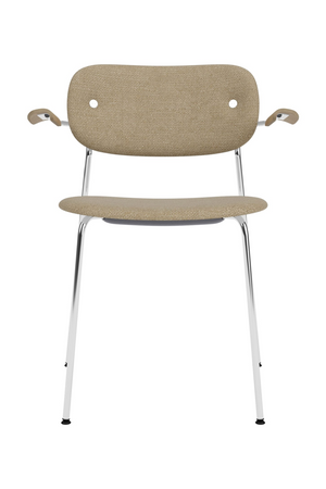   Chrome Padded Dining Armchair | Oroa.com