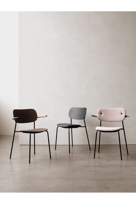   Black Padded Dining Armchair | Oroa.com