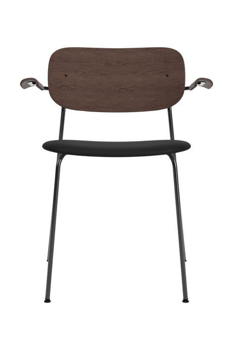   Black Framed Upholstered Dining Armchair | Oroa.com