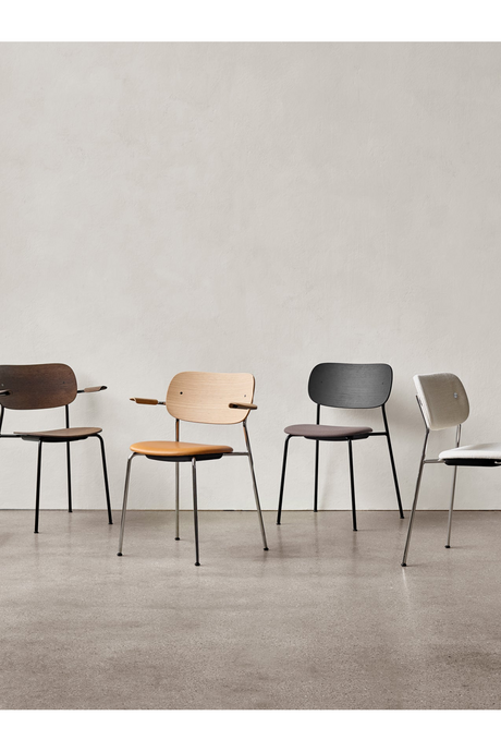   Black Framed Upholstered Dining Armchair | Oroa.com