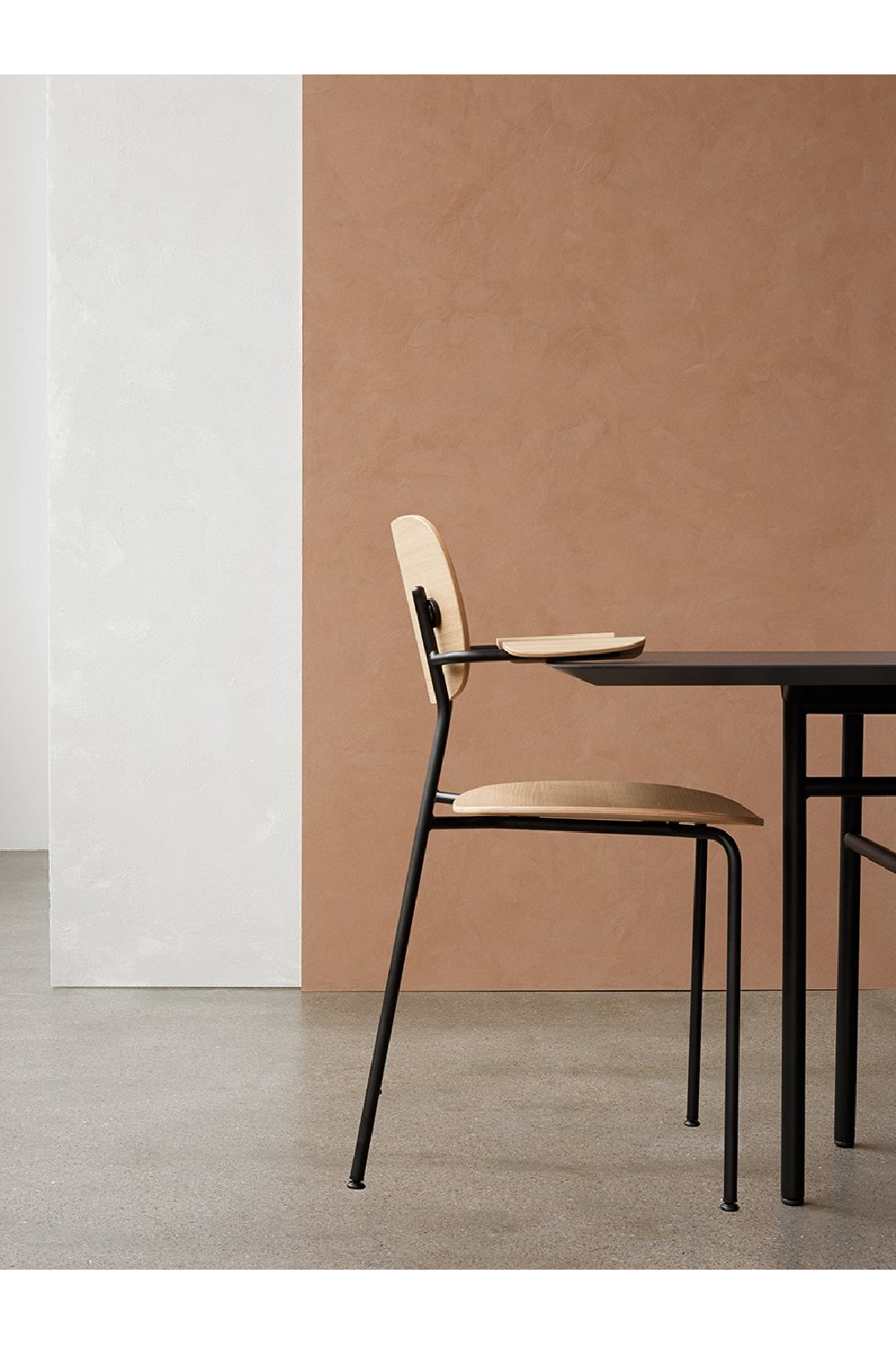   Black Framed Oak Dining Armchair | Oroa.com