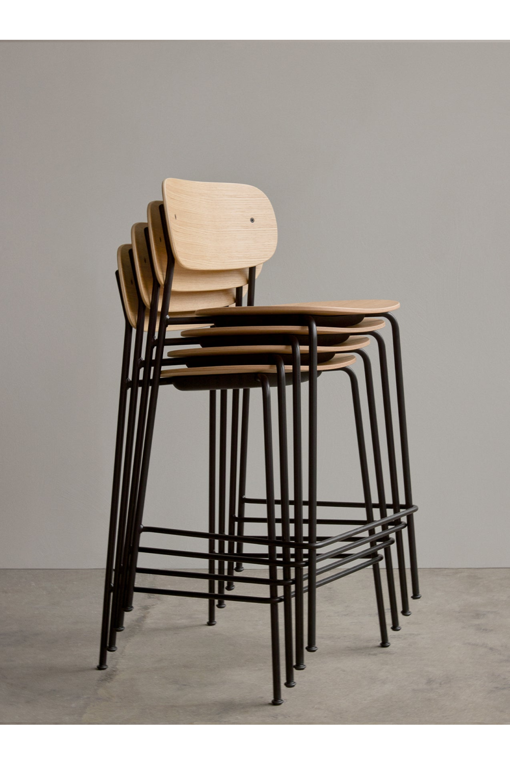   Oak Veneer Bar Chair | Oroa.com