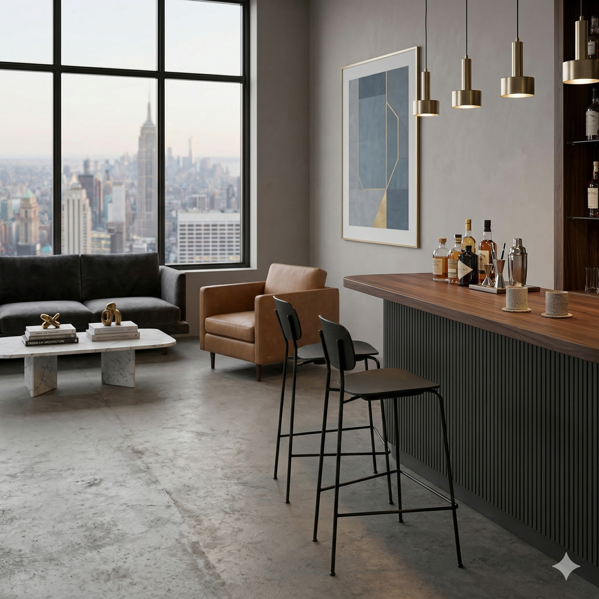  Oak Veneer Bar Chair | Oroa.com