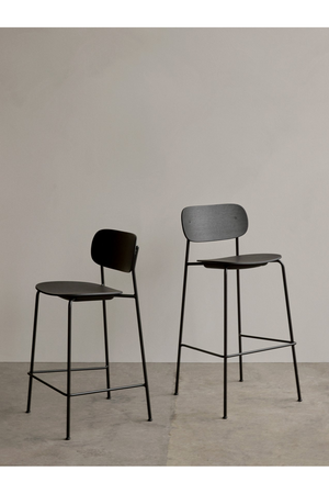   Oak Veneer Counter Chair | Oroa.com