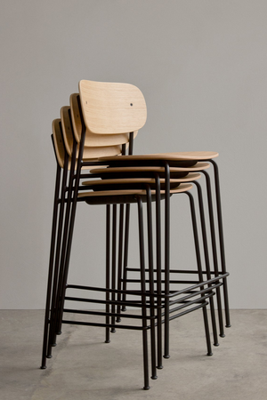   Oak Veneer Counter Chair | Oroa.com