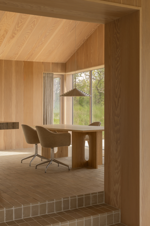   Intersecting-Base Oak Dining Table | Oroa.com