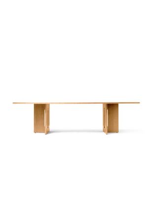   Intersecting-Base Oak Dining Table | Oroa.com