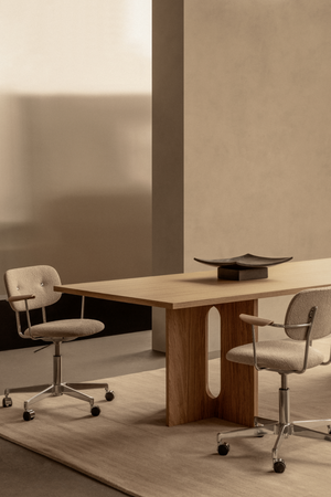   Intersecting-Base Oak Dining Table | Oroa.com