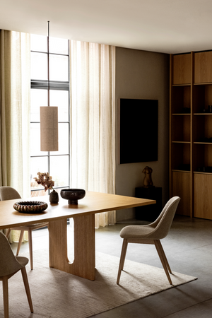   Intersecting-Base Oak Dining Table | Oroa.com